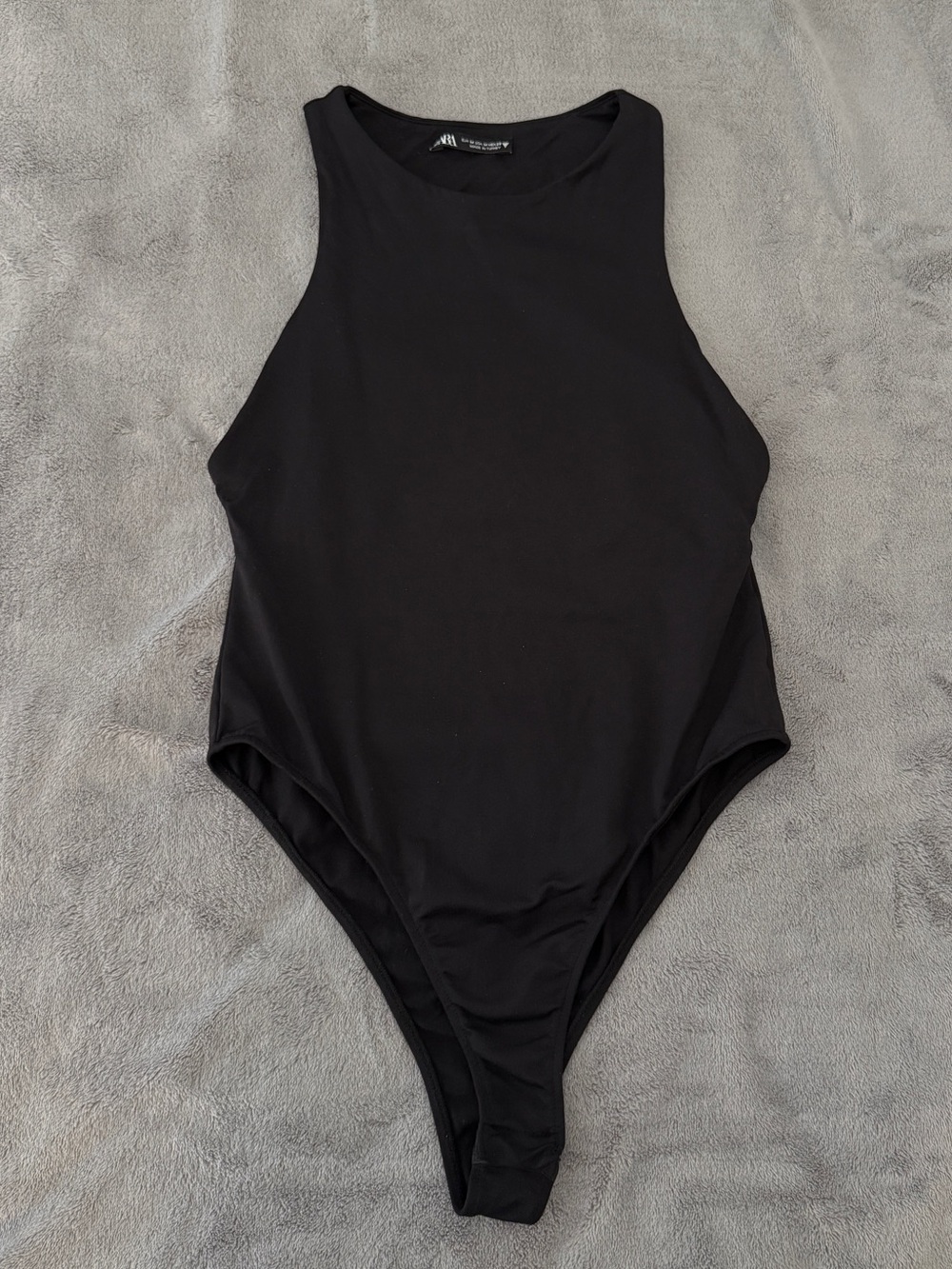 Zara Black Sleeveless High-Neck Bodysuit - M